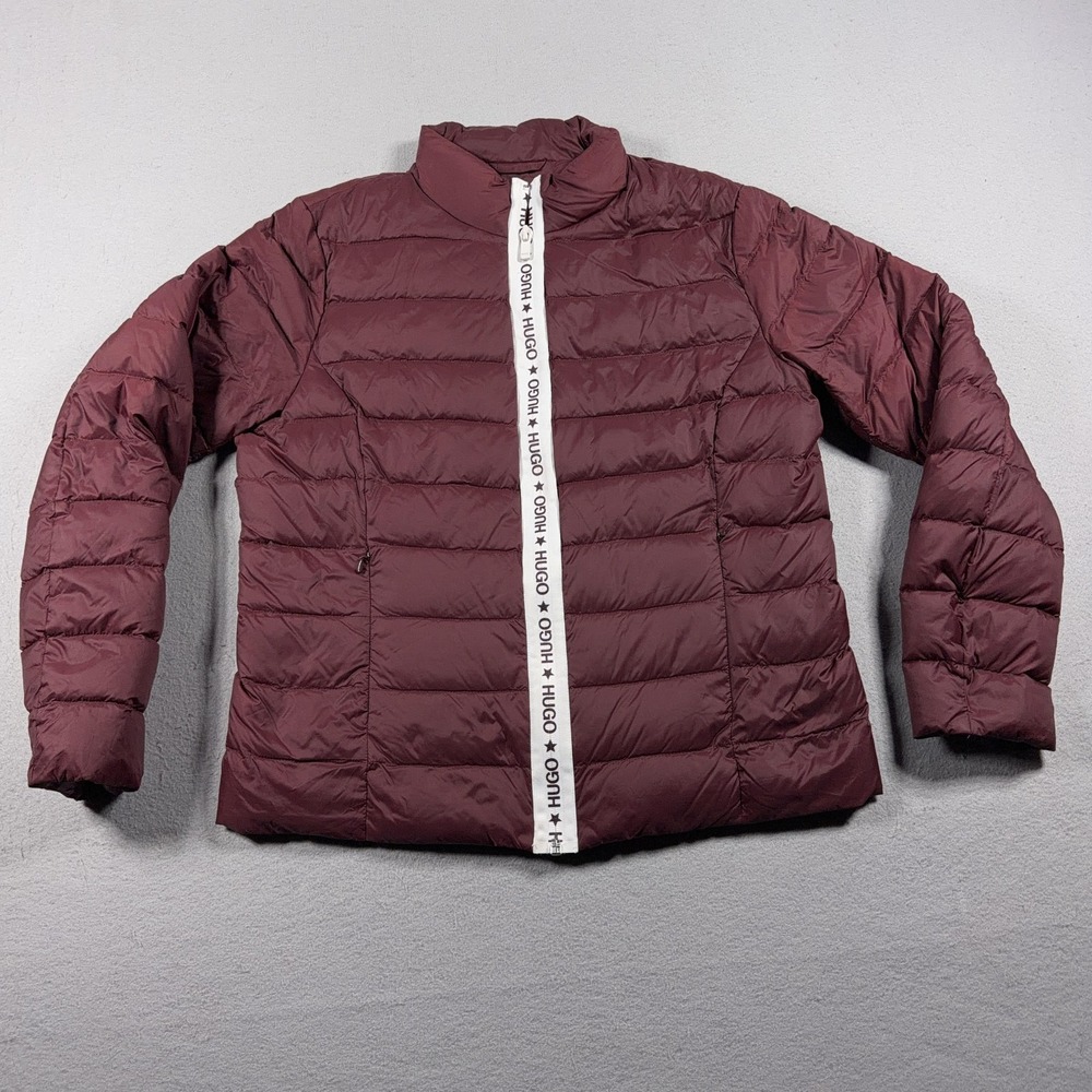 Hugo Boss Jacket Women XL Red‎ Down Puffer Lightweight Quilted Outdoor Winter